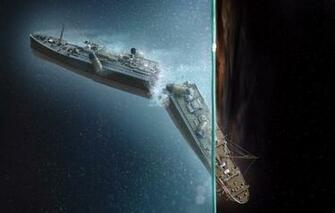 Wallpaper The Ocean Figure Crash Titanic Ship Art