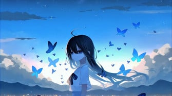 Sad Girl Wallpaper 4k Anime Mood Butterflies