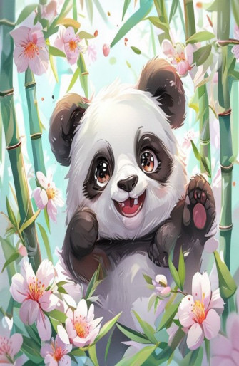 Cute Anime Panda Wallpaper
