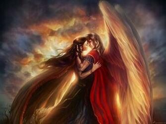 Two Angels Wallpaper Background