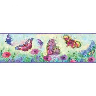 Chesapeake Ava Butterfly Swoosh Wallpaper Border Has01001b The