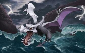 Aerodactyl Pokemon Dragon Sea Waves