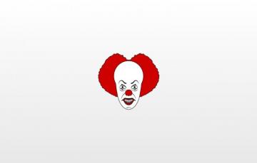 Wallpaper Red Minimalism White Clown Art Stephen King