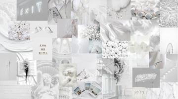 White Aesthetic Desktop Wallpaper Notebook