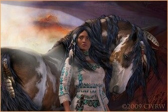 Souls Animals Girl Horses Indian American Native