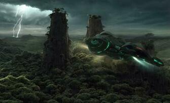 Spaceship Computer Wallpaper Desktop Background Id