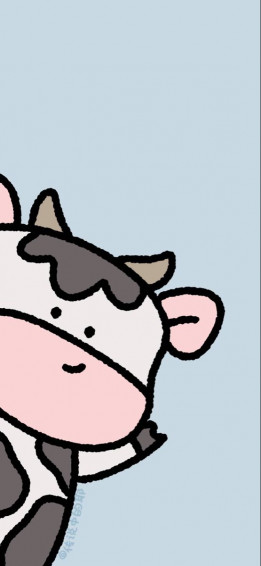 Wallpaper iPhone Cute Cow Minimalist