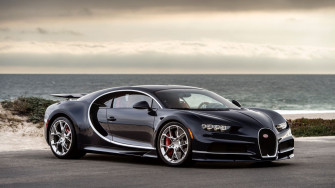 Desktop Wallpaper Black Supercar Bugatti Chiron 4k HD Image