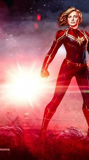 Mobile Wallpaper Captain Marvel 3d iPhone