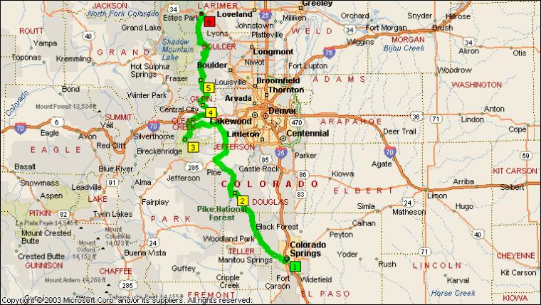 Map Of Colorado Springs Hair Co Usa