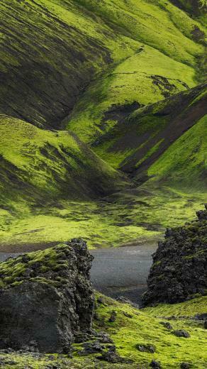 iPhone Wallpaper HD Green Iceland Background