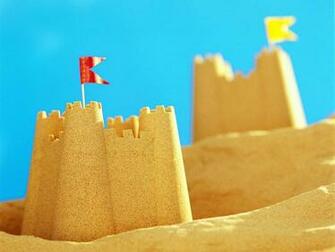 Sand Castle Wallpaper Stock Photos