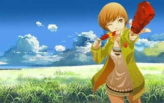 Wallpaper Anime Girl Pose Flirt Landscape