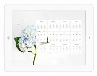 Happy Calendar Blue Hydrangea Desktop Wallpaper