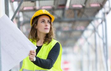 Wallpaper Engineer Female Blueprints Architect Image For