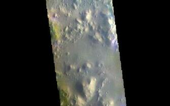Space Image Nepenthes Mensa False Color