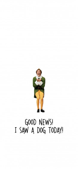 I Saw A Dog Today Elf iPhone Wallpaper Funny Christmas