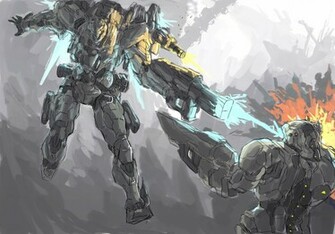 Digital Art Drawings Paintings Sci Fi Mecha Based From My Comic