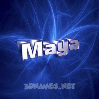 Maya Name Wallpaper A 3d