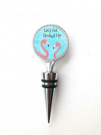 Amazon Let S Get Flocked Up Pink Flamingo Wine Bottle Stopper