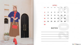 Desktop Pc Laptop Calendar April Arab Woman 4k Wallpaper