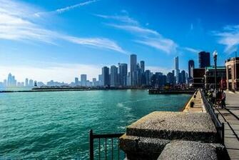 Michigan Chicago River Gorod Illinois Wallpaper