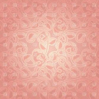 Pink Seamless Vintage Wallpaper With Floral Pattern Background