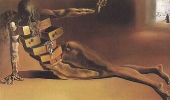 The Anthropomorphic Desk A Surrealist Salvador Dali Art Wallpaper