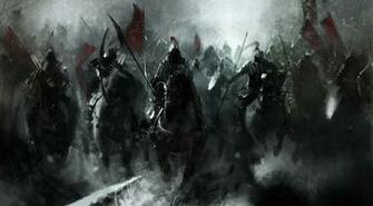 Battle War Weapons Katana Sword Standard Dark Art Wallpaper Background