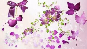 Hearts And Flowers Wallpaper