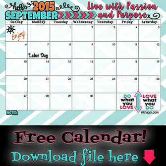 September Calendar Printable Template