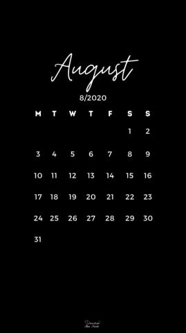 August Wallpaper Calendar