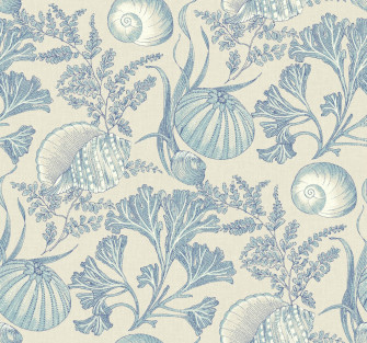 Nautical Living Coral Shells X Wallpaper