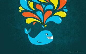Dark Happy Cartoon Whale Funny Eggplant Pattern Wallpaper Evil