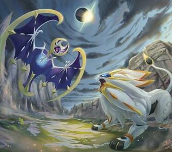Lunala Pokemon Solgaleo Artwork Clouds