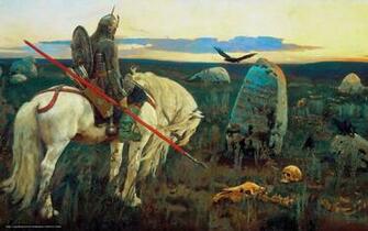 Wallpaper Knight Field Crossroads Vasnetsov Desktop