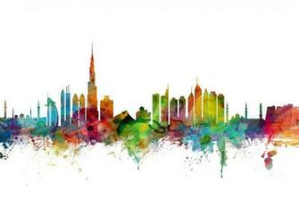 Dubai Skyline S Print Art Photowall