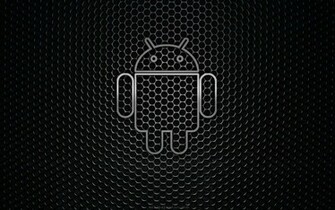 Desktop Android Black Logo Background Wallpaper