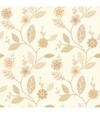 Claudia Beige Retro Blossom Wallpaper Jo Ann