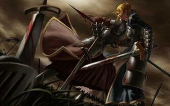 Saber Fighting Fate Stay Night Wallpaper Anime Blonde Armor Girl Sword