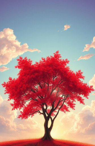 Red Tree Wallpaper