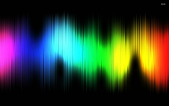 Colorful Sound Waves Wallpaper Digital Art