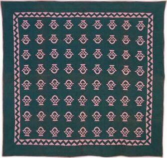 Mennonite Baskets Quilt Circa Pennsylvania