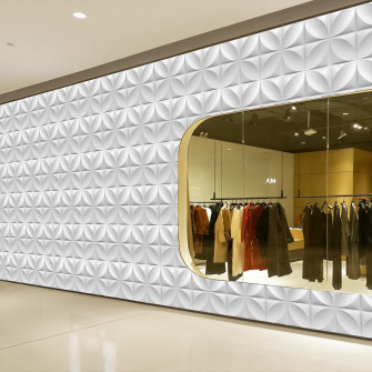 Custom Pvc Wave Board Panel Outdoor 3d Wallpaper Decoration Brick