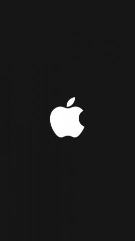 Apple Logo Black And White iPhone Wallpaper