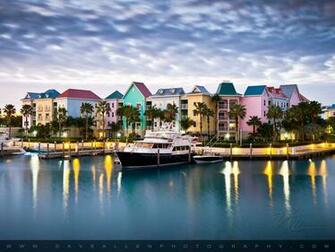 Atlantis Paradise Island Water Hotel Palm Trees Sky Blue