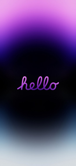 iPhone14pro 14promax Hello Deep Purple iPhone Wallpaper Stills