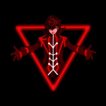 Persona Anime Boys Men Neon Joker Simple Background