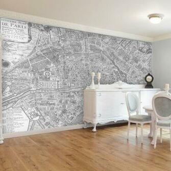 Map Of Huitieme Plan De Paris Self Adhesive Wallpaper