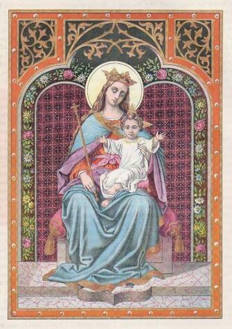 Religious Clip Art Vintage Illustrations From Catholic Bible Mary